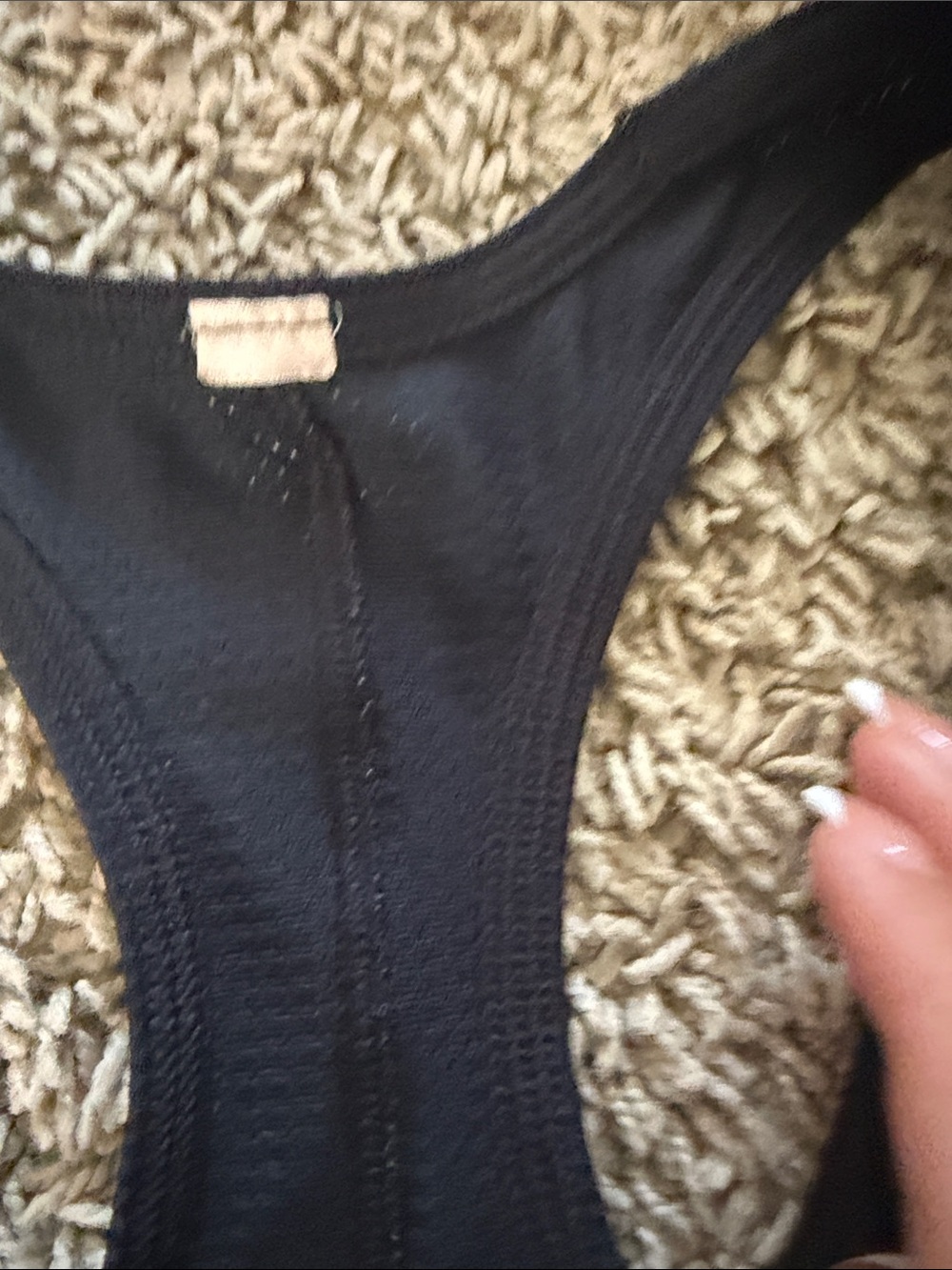 Under Armour Black Ribbed Racerback Tank Top - Picture 3 of 5